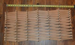Vintage Wooden Accordion Expandable Wall Rack 84 Pegs Htf
