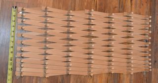 Vintage Wooden Accordion Expandable Wall Rack 84 Pegs HTF 2