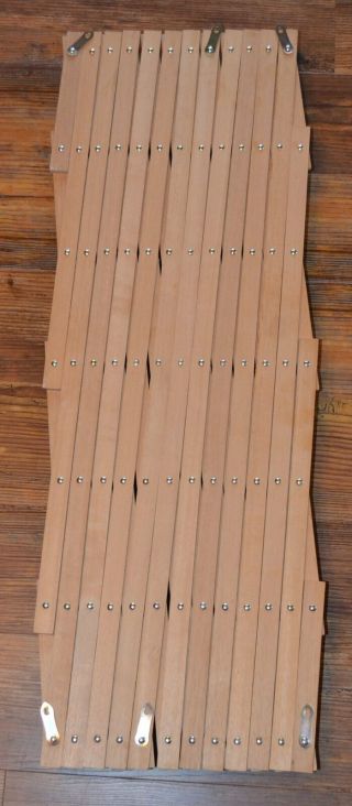 Vintage Wooden Accordion Expandable Wall Rack 84 Pegs HTF 3