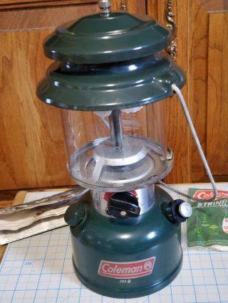 2001 Vintage Coleman Green 288a Double Mantle Lamp Lantern W/ Box