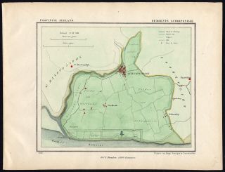 Antique Map - Netherlands - Town Plan - Scherpenisse - Zeeland - Kuyper - Kuijper - 1865