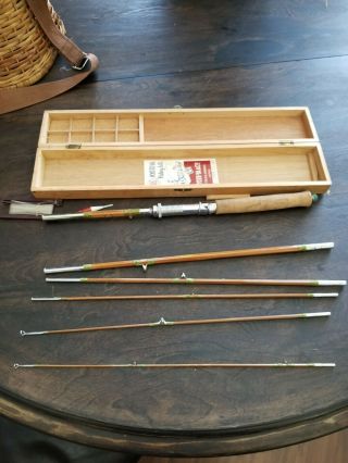 Vintage Japanese Fishing Rod Reel Kit Eagle Kyoto - Ya & Co.  Tokyo Japan 2 Tips
