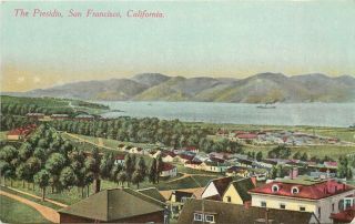 C1910 Vintage Postcard Over View Of The Presidio San Francisco Ca Unposted