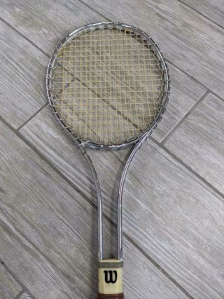 Vintage Wilson Tennis Racquet T2000 Jimmy Conners Usa Metal Frame 4 - 5/8 Light