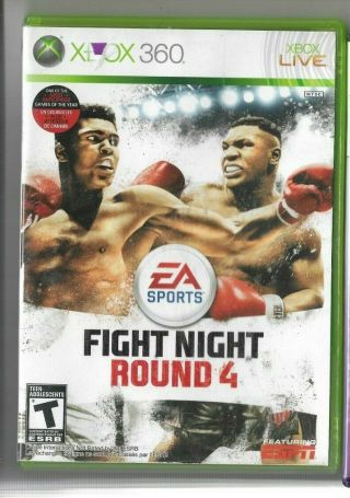 Vintage Video Game - Xbox 360 - Fight Night Round 4 - Complete