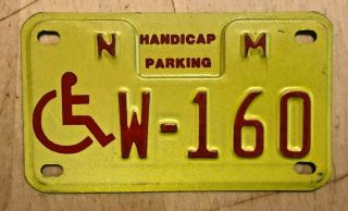 Mexico Disabled Handicapped Motorcycle Size Parking Placard " W 160 " Nm