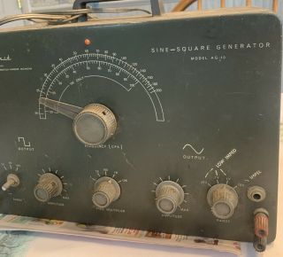 Vintage Heathkit Sine - Square Generator Model Ag - 10.  - Missing Knob