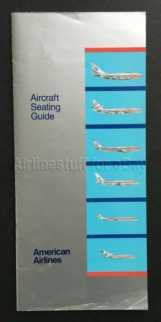 1988 American Airlines Aircraft Seat Guide 747sp Luxuryliner Dc10 A300 Bae146