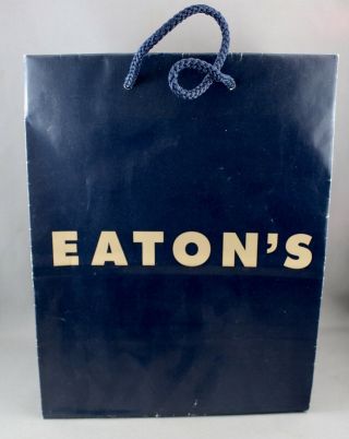 Vintage Eaton’s Navy Blue And Gold Gift Bag - The T.  Eaton Co.  1