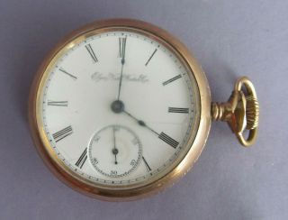 Antique 1889 Elgin National Watch Co.  Size 16 Open Face 7jewel Railroad Watch