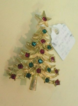 Vintage Mylu Christmas Tree Pin 2 " Long