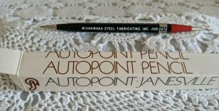 Vintage Autopoint Advertising Mechanical Pencils Mishawaka Steel Fabricating Inc