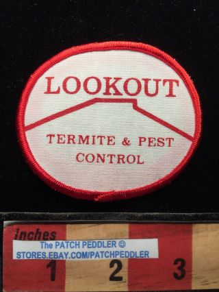 Vtg Lookout Termite Pest Control Advertising Patch Bugs (rossville Ga ?) 625 Xe