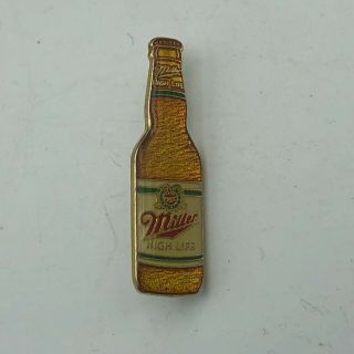 Vintage Miller High Life Beer Advertising 1 - 3/8 " Lapel Hat Pin R6