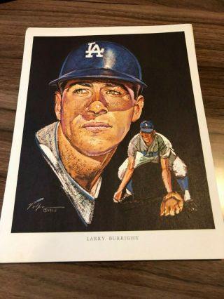 Larry Burright Union 76 Nick Volpe Vintage Print Los Angeles Dodgers 1962