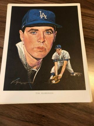 Tim Harkness Los Angeles Dodgers Union 76 Nicholas Volpe Print 1962
