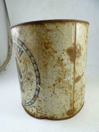Antique Advertising Tin Can Canister Mammoth Salted Nuts Kelly Cleveland OH Vtg 3