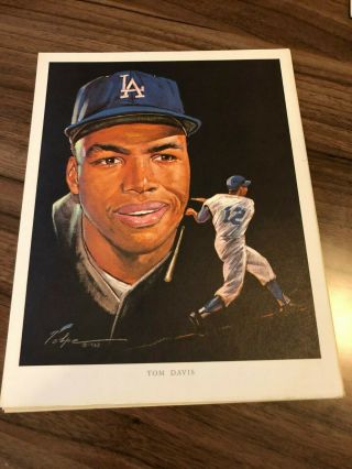 1962 Tom Davis Los Angeles Dodgers Print Nick Volpe Artist Union 76