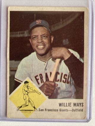 Willie Mays San Francisco Giants 1963 Fleer 5 Baseball Card Hof Vintage