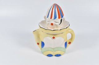 Vintage Ceramic Clown Juicer Reamer Made In Japan Mikori Ware Yellow