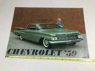 1959 Chevrolet Sales Brochure Chevy Impala Corvette Station Wagon Bel Air,  More