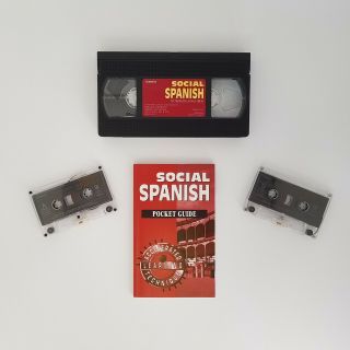 Learn Social Spanish VHS / Cassette Tapes - Nightingale Contant - Vintage 2