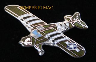 L - 4 Grasshopper L - 18 Piper Hat Lapel Pin Us Army Air Corps J - 3 Cub Wow L@@k