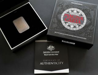 2015 Australia 800th Anniv Of Magna Carta 31.  11g Antique Silver (. 999) $5 Coin
