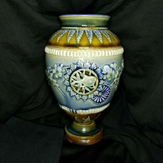 Antique Doulton Lambeth Stoneware Vase 1884