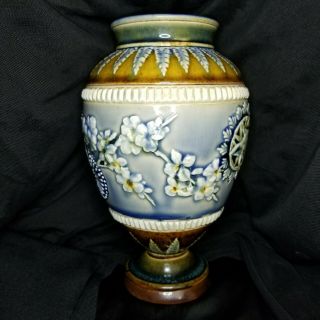 Antique Doulton Lambeth Stoneware Vase 1884 2