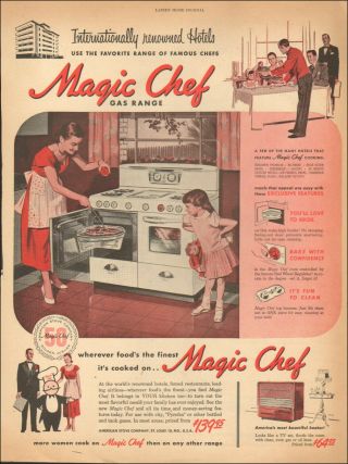 1951 Vintage Ad For Magic Chef Gas Range`retro Appliance Art Mom 012620