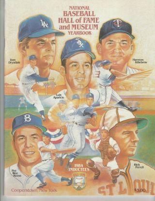 1984 Baseball Hall Of Fame Yearbook Drysdale Killebrew Aparicio