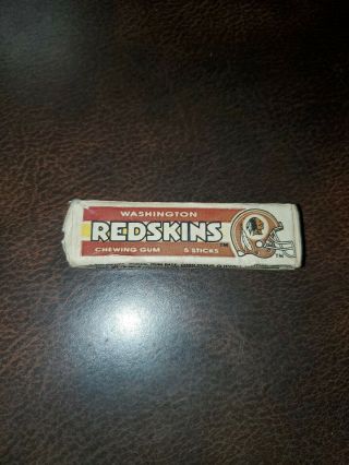 Vintage 1970 - 80s Washington Redskins Chewing Gum Pack