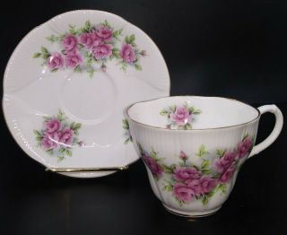 Vintage Royal Albert Tea Cup & Saucer Pink Roses