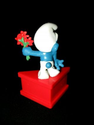 Vintage 1980’s Smurf A Gram I Love You Smurfs Flower Figure Peyo VALENTINE ' S DAY 3