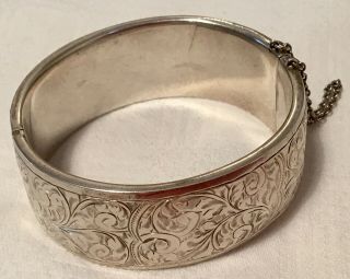 Antique Silver Hinged Hallmarked Clasp Bracelet Maker K.  L