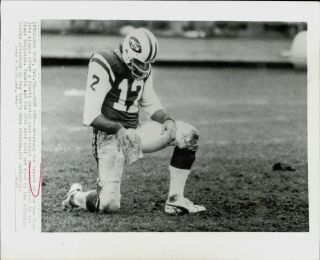1975 Press Photo Joe Namath Of The York Jets Dejected After Interception