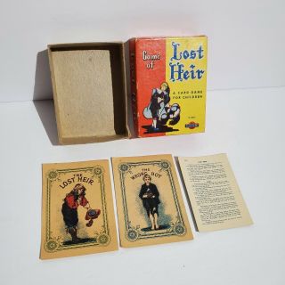 Vintage Game Of Lost Heir Card Game For Children - Somerville Game Missing Cards