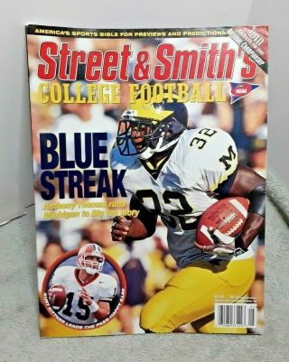 Street & Smith 2000 College Football Mag Anthony Thomas Michigan Cover