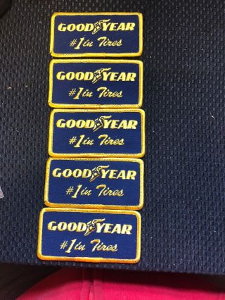 5 Vintage Goodyear Tires Patch 4 " X 2 " 1 In Tires