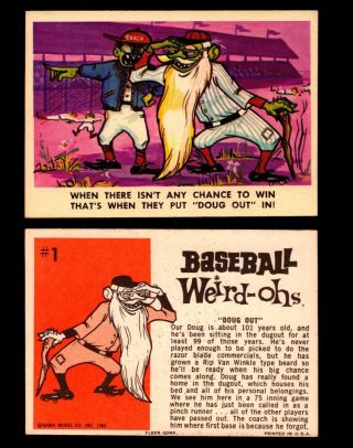 Weird - Ohs Baseball 1966 Fleer Vintage Card You Pick Singles 1 - 66