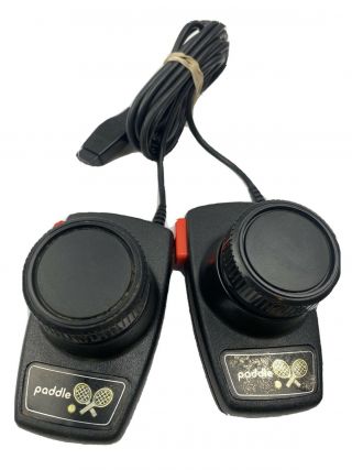 1 Set Of Vintage Official Oem Atari 2600 Tennis Paddle Controllers