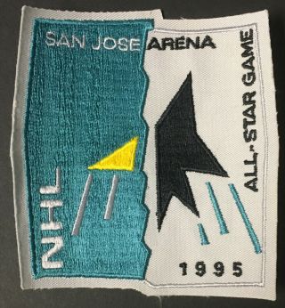 1995 Nhl All Star Game Jersey Patch San Jose Arena Vintage Crest Nos