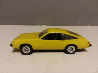 Vintage Amt Mpc Chevy Monza 2,  2 Model Car Built Molded In Yellow 1/25