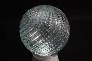 Vtg Hobnail Optical Glass Ball/globe Lamp Ceiling Light Shade Fixture Euc