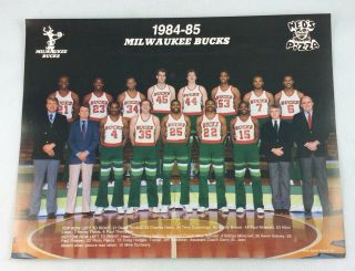 Nba 1984 - 85 Milwaukee Bucks Ned’s Pizza Basketball Team Photo