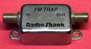 Radioshack Fm Trap 88 - 108 Mhz Blocking Filter Tv 75 Ohm Coax Connectors Vintage