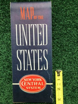 Large Vintage 1950s York Central System Map And United States Railroad Map
