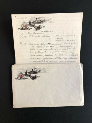 Ss Mount Mckinley - Alaska Steamship Company | 1939 Passenger Letters