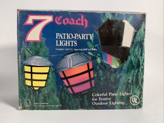 Vintage Lidco Set Of 7 Coach Light Patio Party Rv Camper Lantern